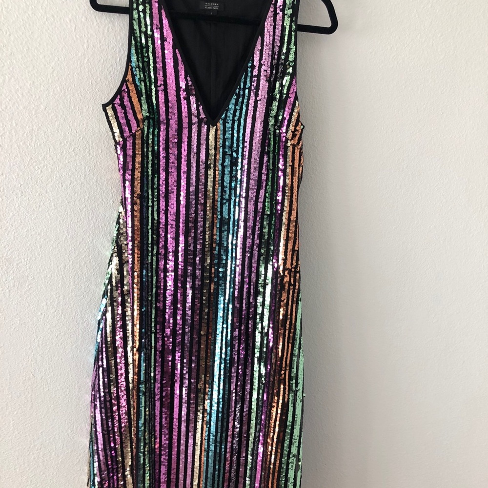 Atlantic Pacific Sequin Stripe dress